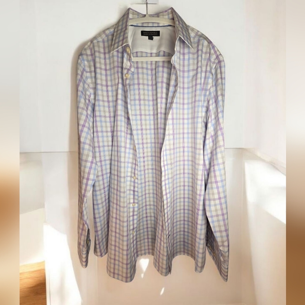 Banana Republic Pastel Checkered Shirt